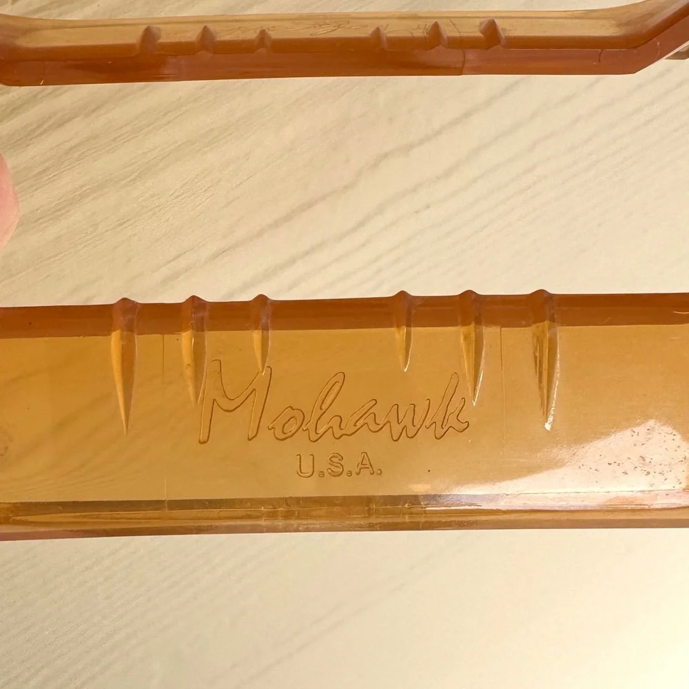 Vintage Mohawk USA Amber Vanity Mirror – Retro Mid-Century Style